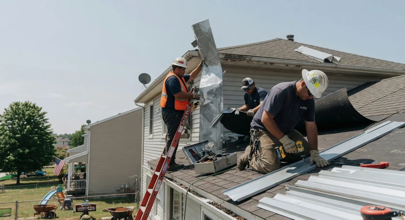 Storm Damage Metal Roof Repair in Savonburg, KS